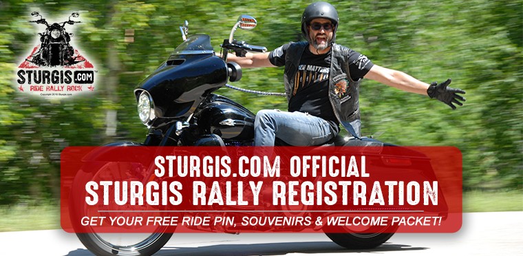 Man Waving for Sturgis Rally Registration