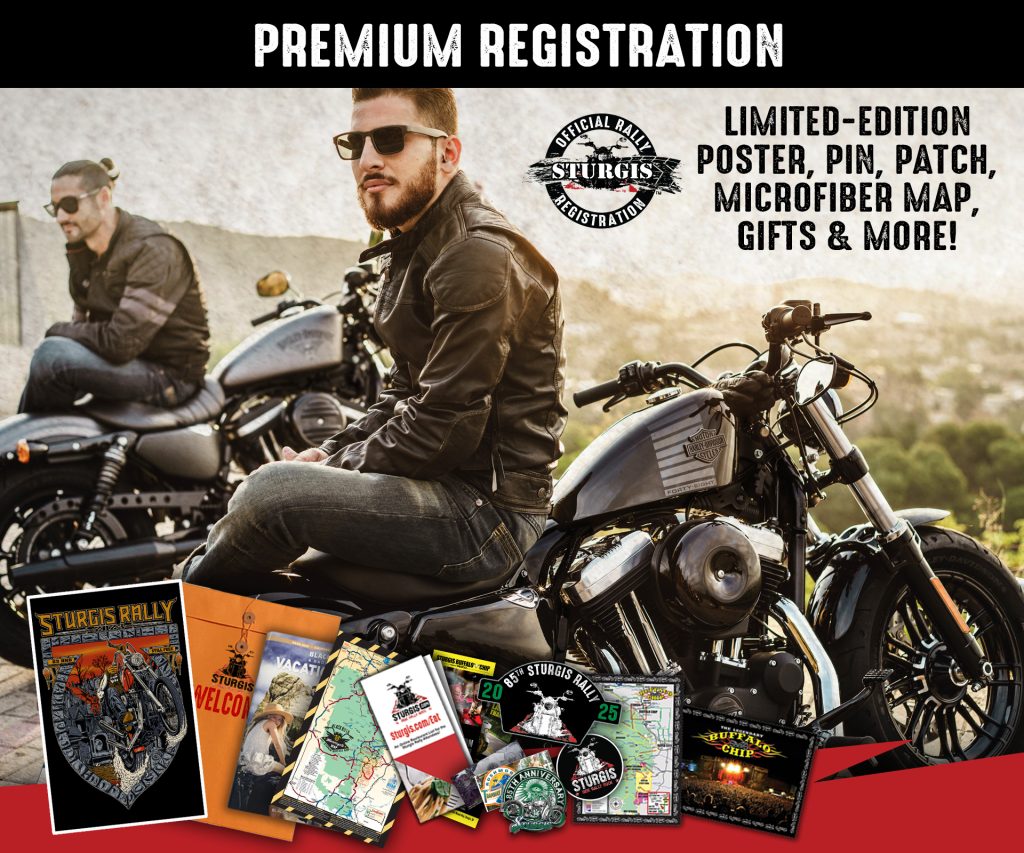 2025 Sturgis Rally Premium Registration, Free Pin & Patch Set